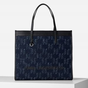 Karl Lagerfeld K/Skuare denim tote bag
